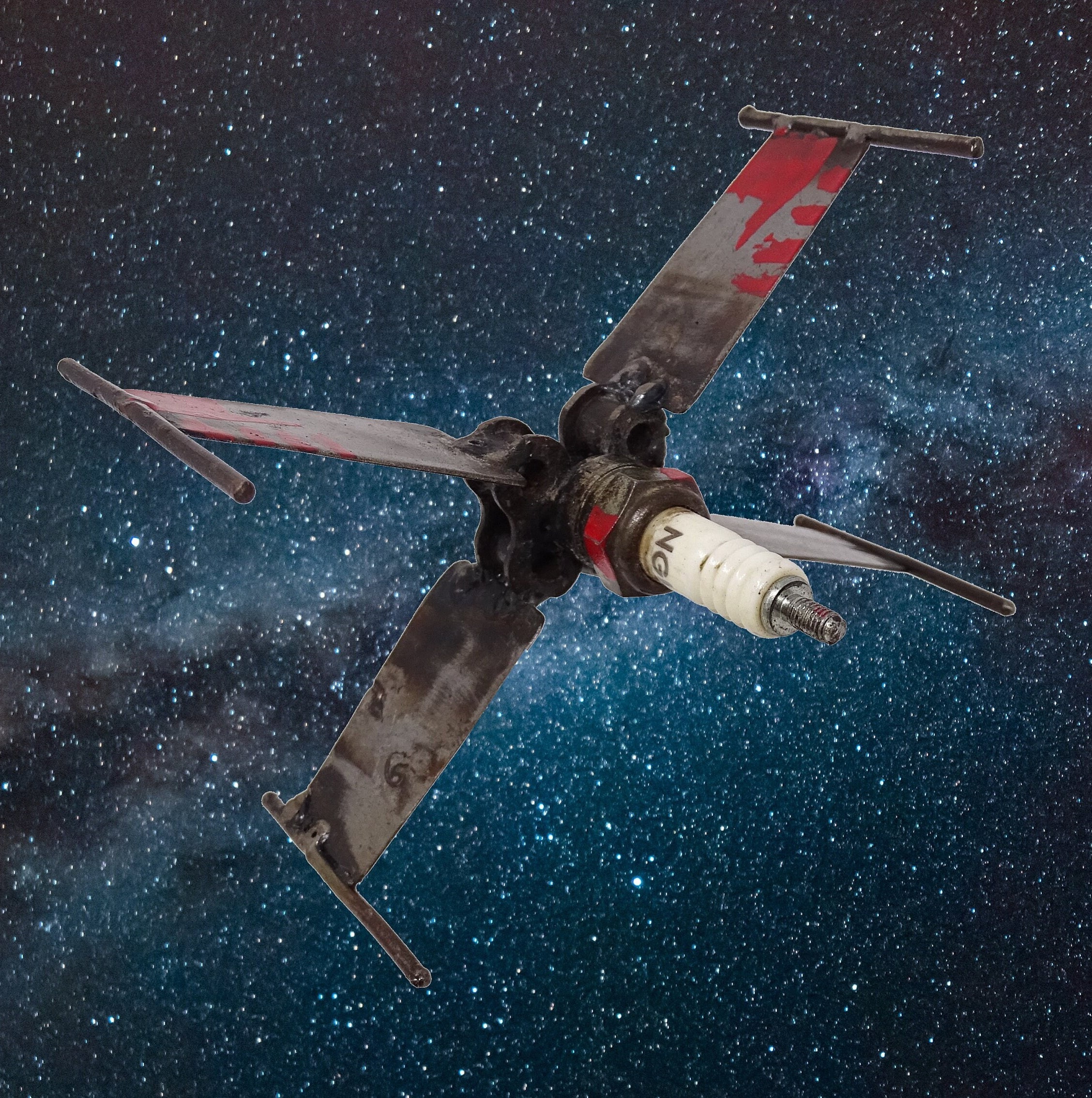 【12月スーパーSALE 15%OFF】 Plug Spark X Etsy - Sculpture Wars Star Metal Scrap Wing, その他