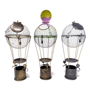 Hot Air Balloon Bird Feeder In 3 Colours, Beautiful, Decorative and Unique item for your Garden
