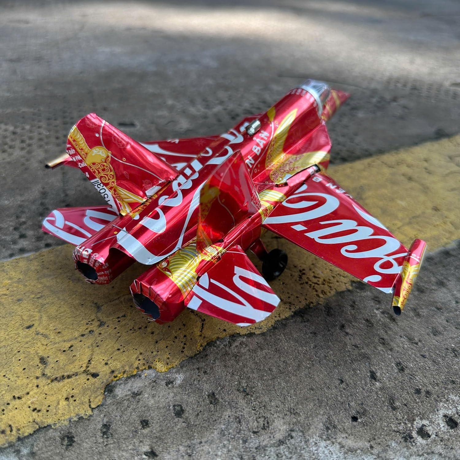 Coke / Coca-cola Fighter Jet - Recycled Tin Can Model - Etsy