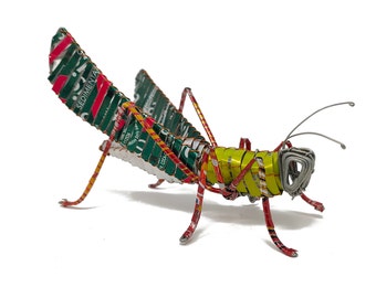 Recycled Tin Can Locust Sculpture