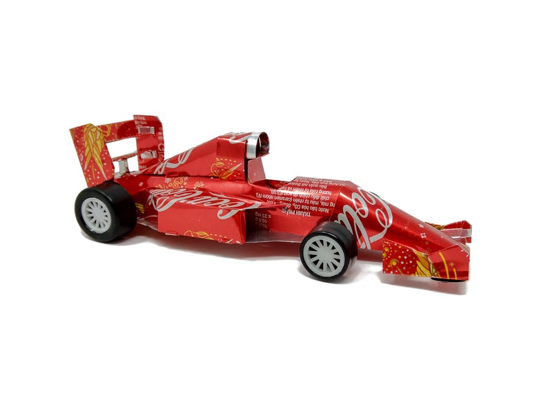 Formula 1 Car Recycled Coca-Cola Tin Can Model image 4