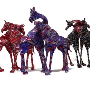 William Sturt Fine Pewter Entwined Giraffes Scarf Ring - Hand Cast & Finished, 2.1cm Ring