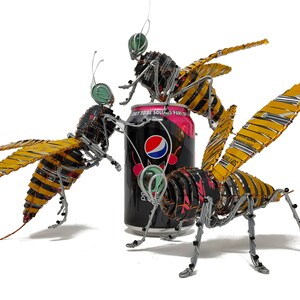 Honey Bee Recycled Tin Can Sculpture - Etsy