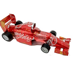 Formula 1 Car Recycled Coca-Cola Tin Can Model image 2