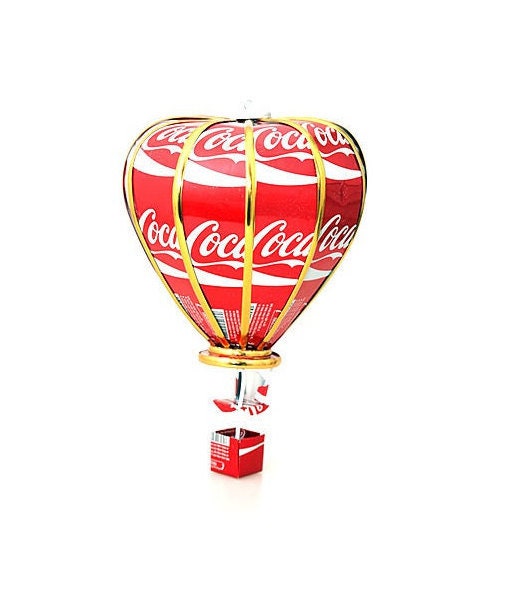 Hot Air Balloon Recycled Tin Can Coke / Coca-Cola Model