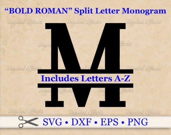 Download Split Monogram Svg Etsy