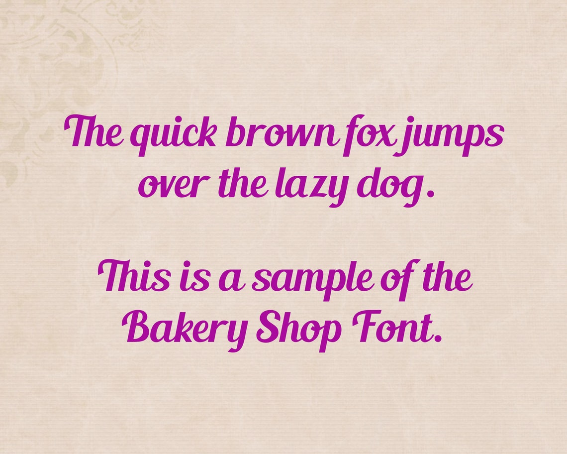 Our Store Fancy Script Bakery Shop Script Font, Retro Font, TTF, Svg, Dxf, Eps, Png; Fancy ...