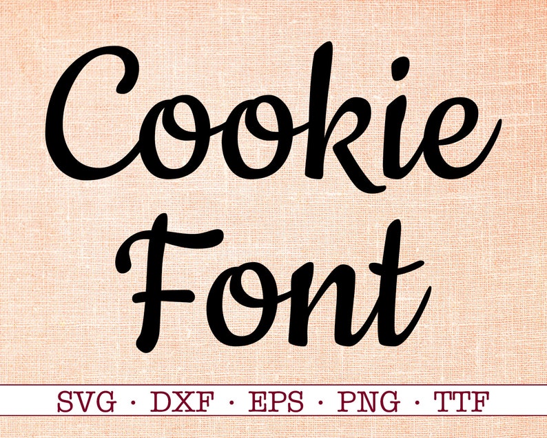 COOKIE Script SVG, Handwriting Font, Retro Script Monogram Svg, Dxf, Eps, Png Fancy Script, Cursive Font, Silhouette & Cricut, Bonus TTF image 2