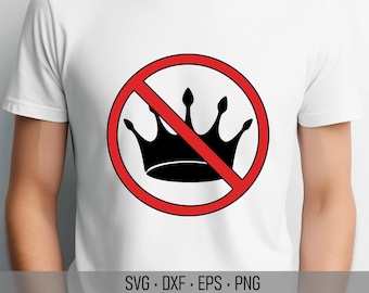 SVG, DXF, PNG del Día Sin Reyes, Protesta de Resistencia, Patriótico Salvar la Democracia, Diseño de Camiseta Sin Reyes en América, Uso Comercial e Impresión bajo demanda