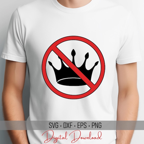 No Kings Day SVG, DXf, PNG, Resistance Protest, Patriotic Save Democracy, No Kings in America Tshirt Design, Commercial Use & POD