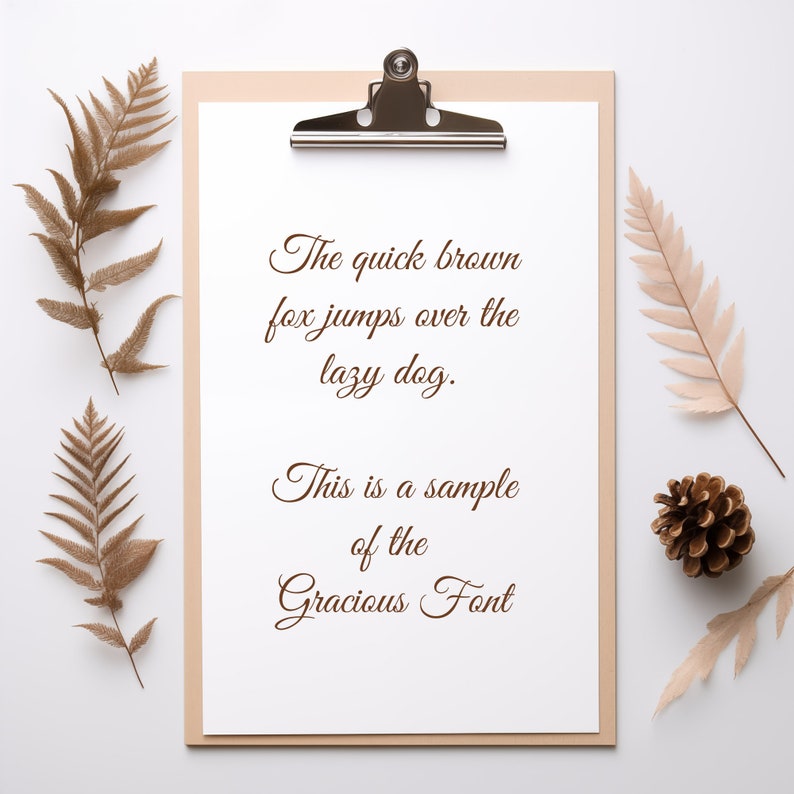 GRACIOUS Script, Wedding Font, Monogram Svg, Dxf, Eps, Png, TTF; Fancy Script Font, Cursive Font, Silhouette Files, Cricut Files, Cut Files image 2