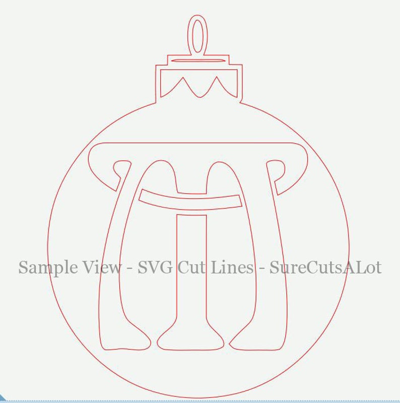 Download Christmas Ornament Letters SVG Files Eps Dxf & Png | Etsy