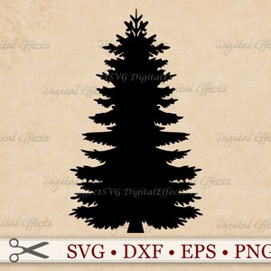 Sapin de Noël SVG, Svg de Noël, Png, Eps, fichiers Dxf, Clipart Noël, Svg de sapin, Silhouette d'arbre de Noël, Cricut & fichiers Silhouette