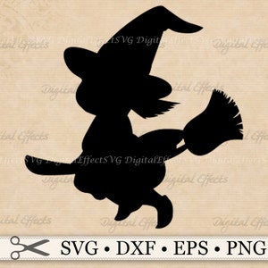 WITCH SVG, Halloween Svg, Eps, Png, Dfx, Digital Cut File Halloween Witch, Witch Silhouette, Witch Clipart, Silhouette Studio, Cricut, SCAL