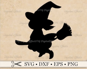 SVG DE BRUJA, SVG DE HALLOWEEN, EPS, PNG, DFX, Archivo de corte digital Bruja de Halloween, Silueta de bruja, Clipart de bruja, Silhouette Studio, Cricut, SCAL