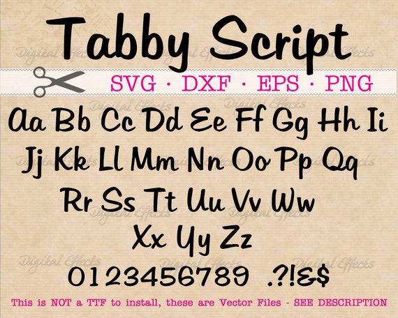 Download Tabby Script Svg Retro Script Monogram Font Svg Dxf Eps Etsy