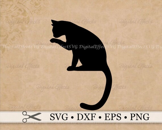 Download Cat Svg File Cat Silhouette Svg Png Dxf Eps Cat Sitting Etsy PSD Mockup Templates