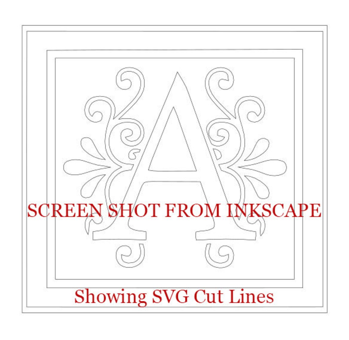 FANCY BLOCK MONOGRAM Svg, Dxf, Eps & Png Files, Regal Inspired Digital ...