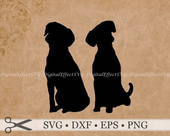 Download Dog Svg File Two Dogs Silhouette Svg Png Dfxpair Of Dogs Etsy
