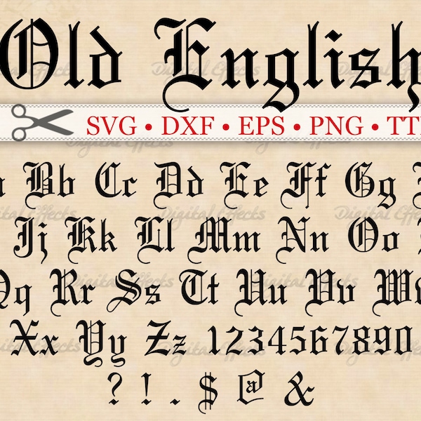Old English Font - Etsy