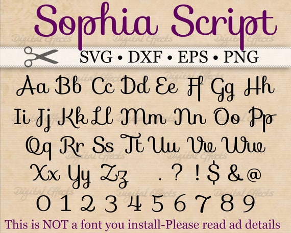 Download Sophia Script Monogram Svg Dxf Eps Png Silhouette Files