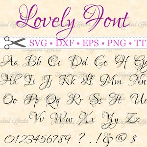 Fonte adorável, fonte de script sofisticada, monograma SVG, DXF, EPS, PNG, TTF; fonte de casamento, fonte de escrita à mão, fonte cursiva, arquivos Silhouette, Cricut