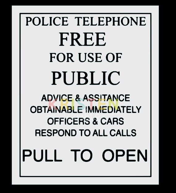 Tardis Police Box Notice Doctor Who Digital File Svgpng Etsy