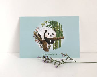 Postal Panda - Vamos fazer uma pausa