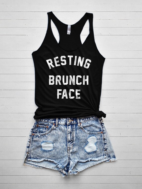 Womens Funny Resting Gym Face Workout Tank Top For The Gym