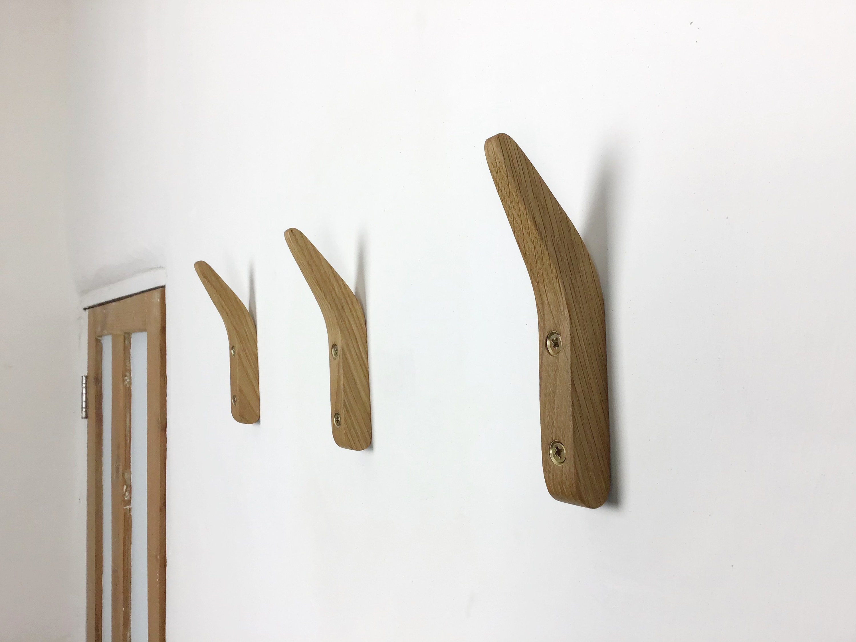 Oak Coat Hook Wooden Coat Pegs Wall Mounted Coat Hangers Etsy UK