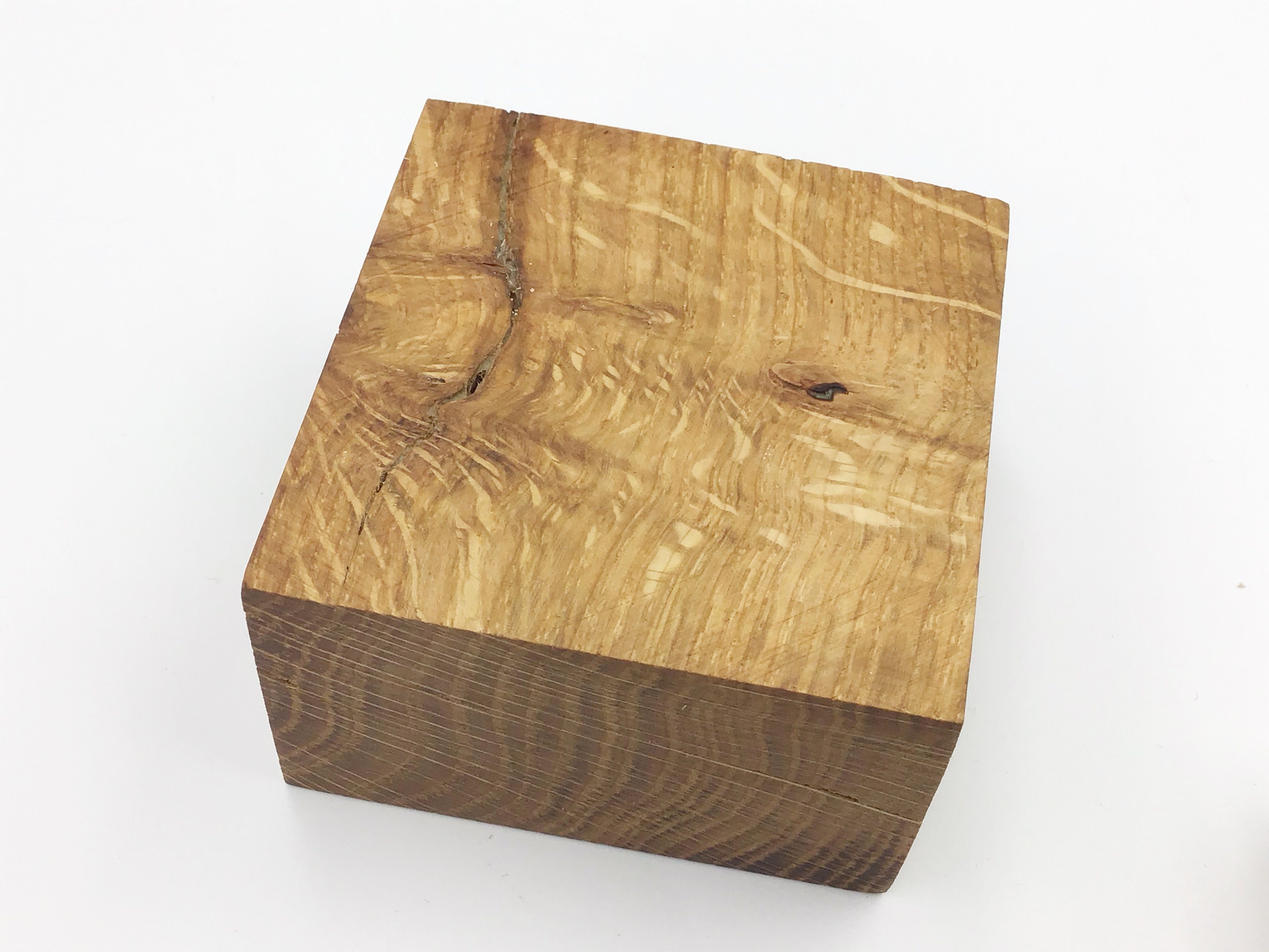 Set of 3 Oak wood crystal plinths. Jewellery riser. Wooden