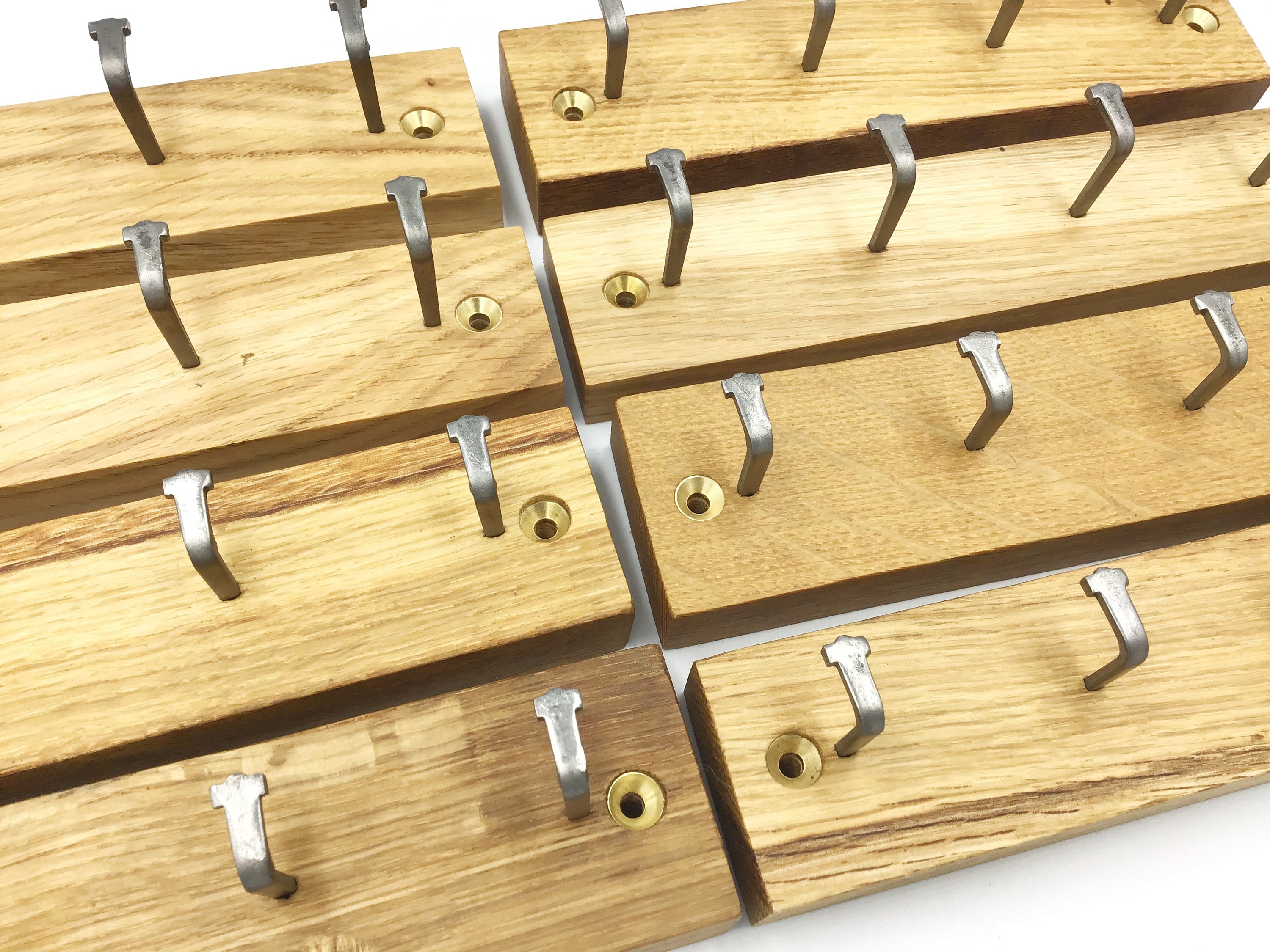 Key rack 4 hook key rack Simple stylish Oak wood Solid Etsy