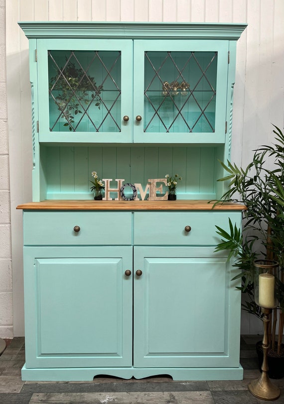 Welsh dresser with glass doors discount