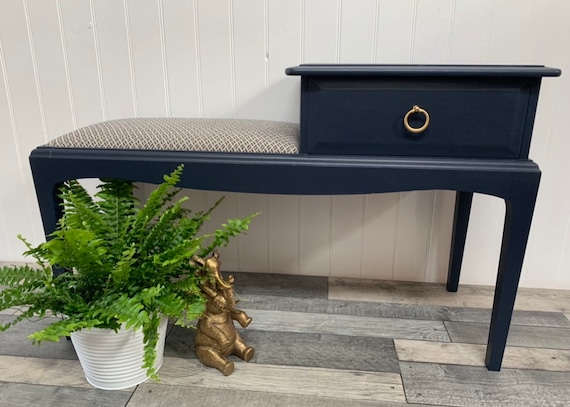 Vintage Telephone Seat table Hallway Unit Ready to Upcycle in Your Chosen Colour Etsy