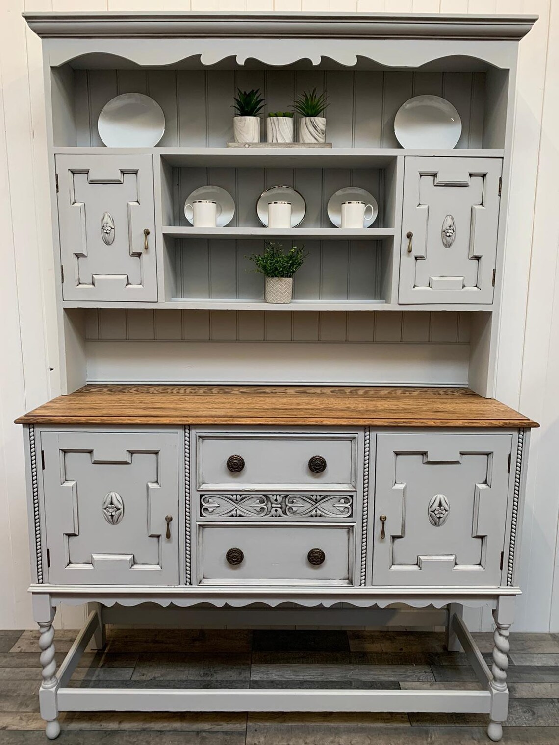Stunning professionally hand painted Antique Welsh Dresser Etsy