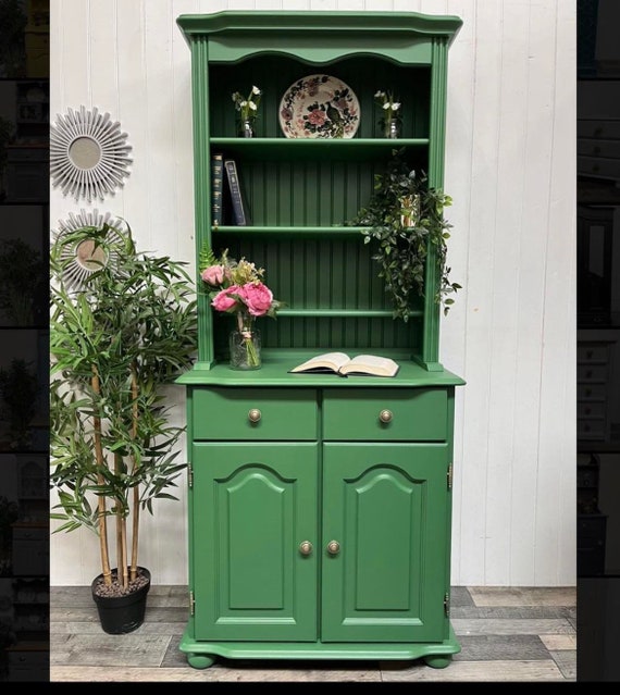 green painted welsh dresser Green Floral Ruffled Mini Dress Small main image 1