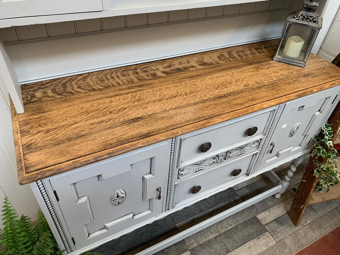 Stunning professionally hand painted Antique Welsh Dresser Etsy