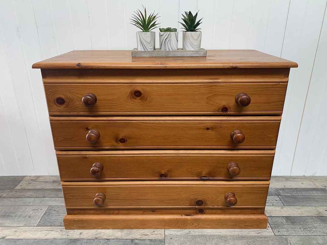 Custom Hand Painted to Order Solid Pine Chest of Four Drawers Etsy UK