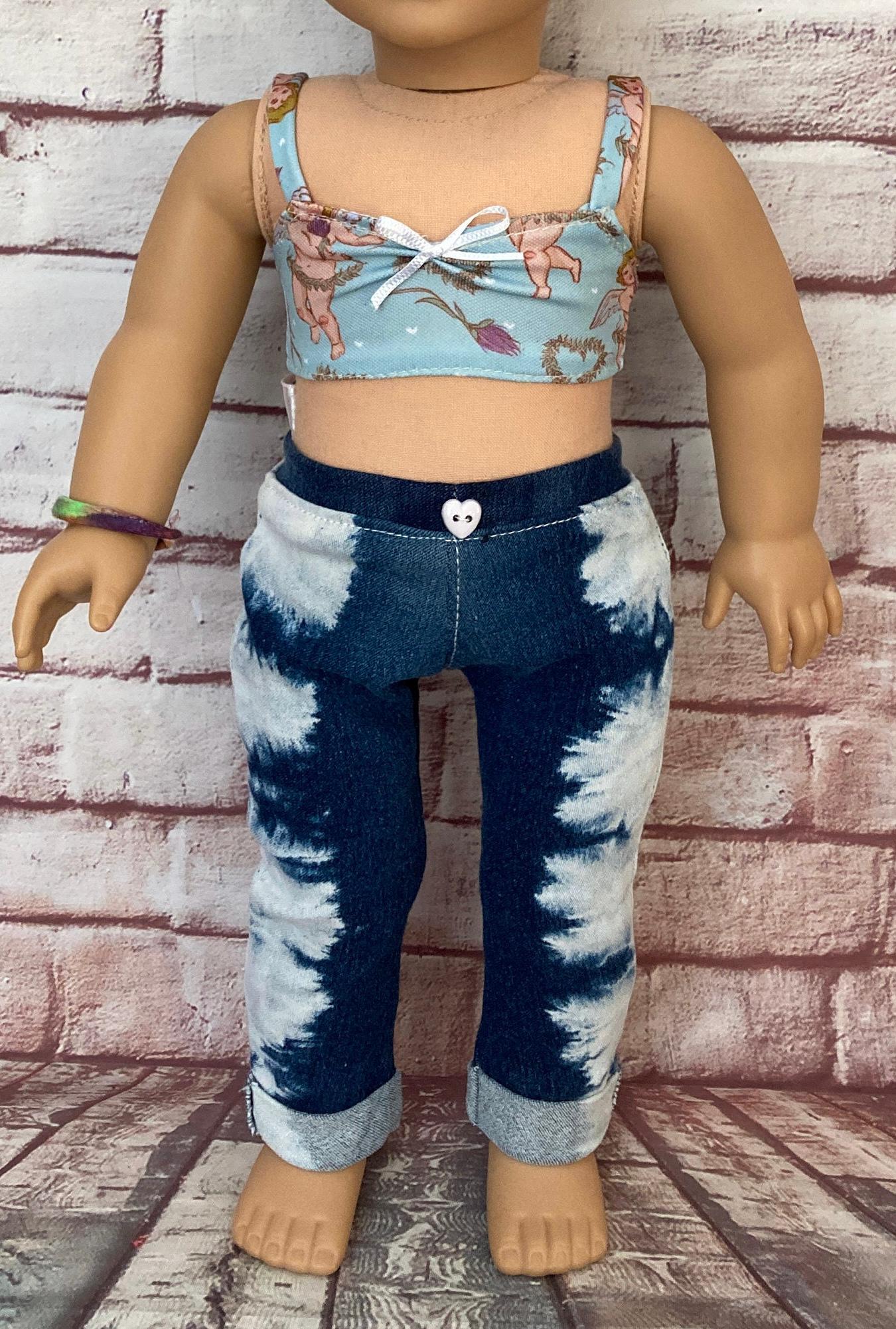Tie Dye Jeans and Tank Top for 18 Inch Dolls
