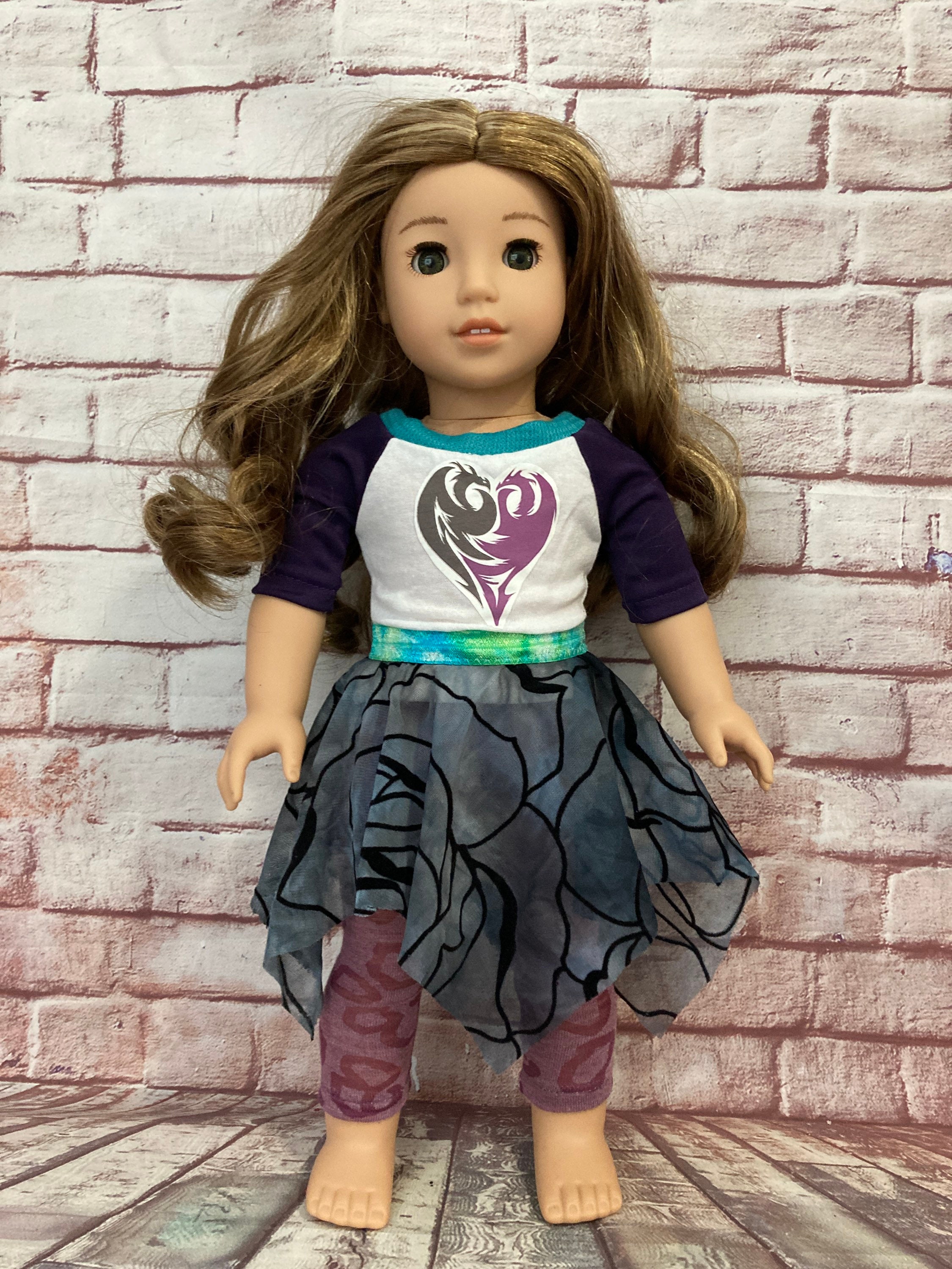 Descendants Uma custom american girl doll blue hair and brown eyes