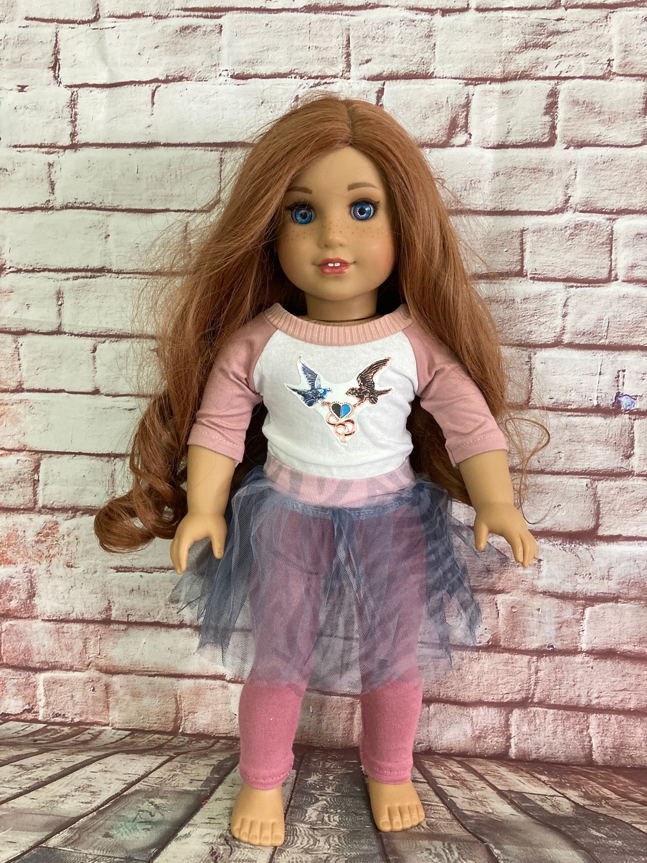 Descendants Uma custom american girl doll blue hair and brown eyes