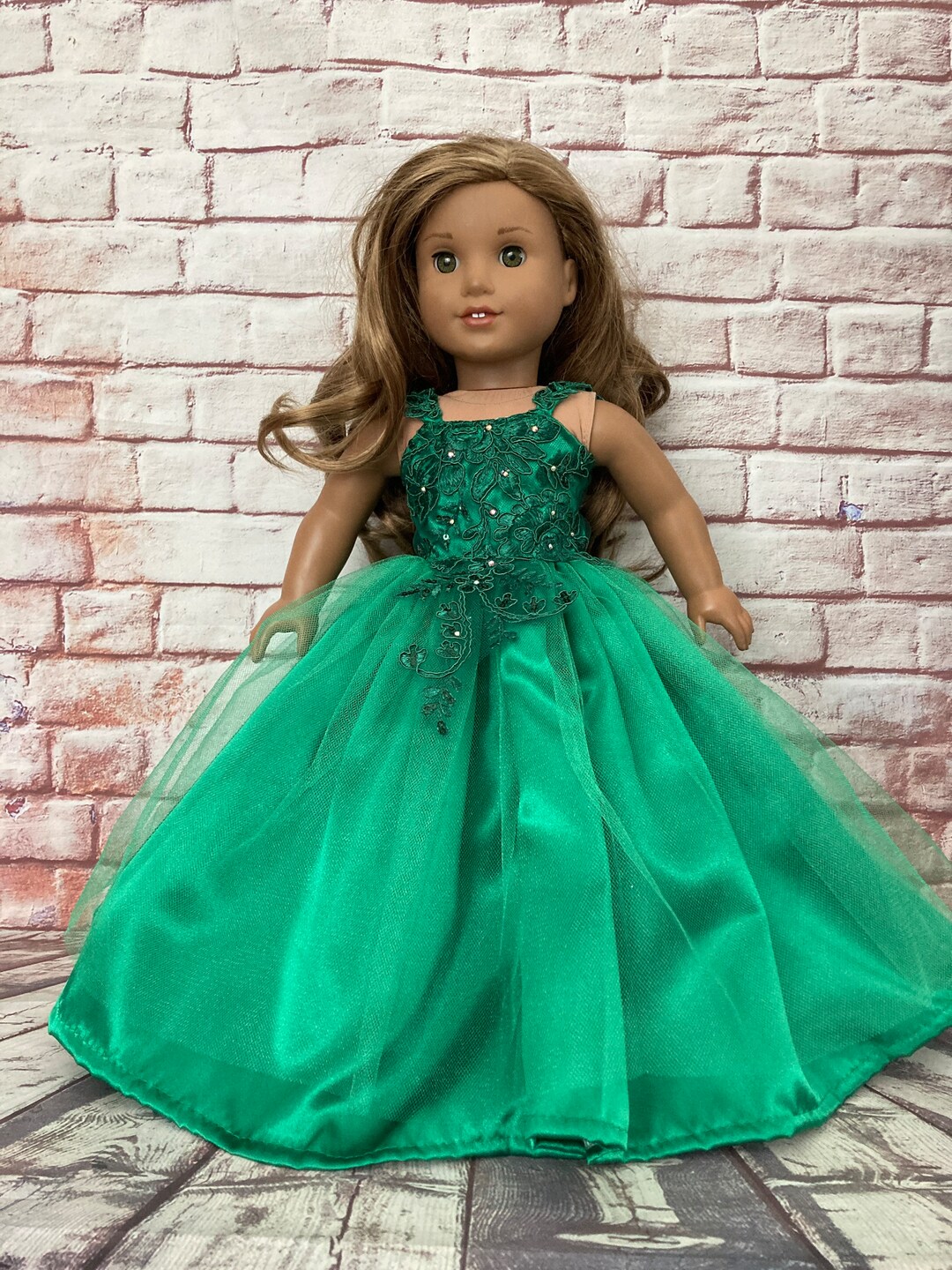 Emerald Green Quinceanera Corset Gown for 18 Inch Dolls Etsy