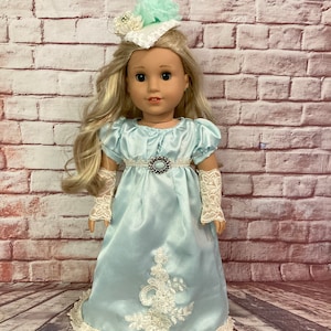 American Girl Caroline Blue Dress Rebecca's Hanukkah Outfit For 18-inch Dolls  American Girl