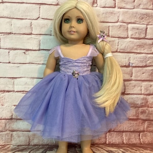 Purple Princess Inspired Dress Set for 18 Inch Dolls