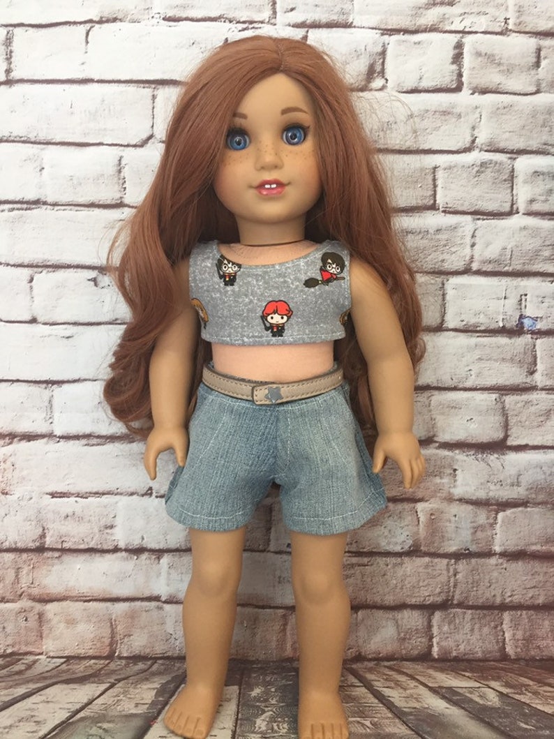 American Girl Cute Harry Potter Crop Top And High Waisted Jean Etsy