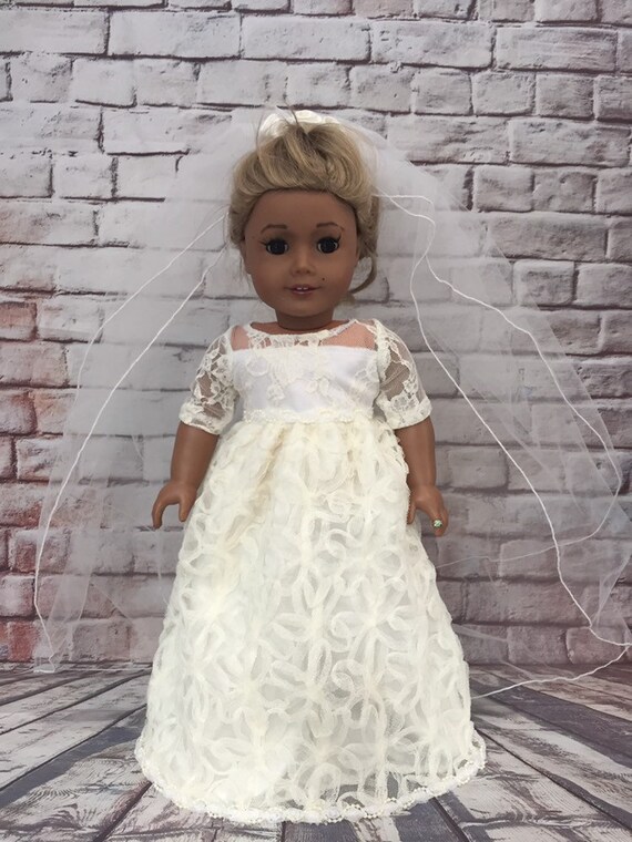 Rosebud Veil Bridal Communion 18 in Doll Clothes Fits American Girl