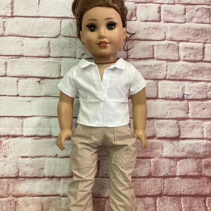 Cargo Pants and Linen Top  for 18 Inch Dolls