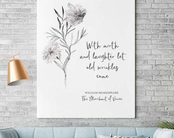 William Shakespeare - The merchant of Venice - With mirth and laughter - art print (framed or unframed)