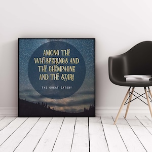 F Scott Fitzgerald - The Great Gatsby - Among the whisperings - art print (framed or unframed)