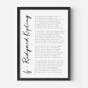 Rudyard Kipling - Se - stampa artistica (incorniciata o senza cornice)
